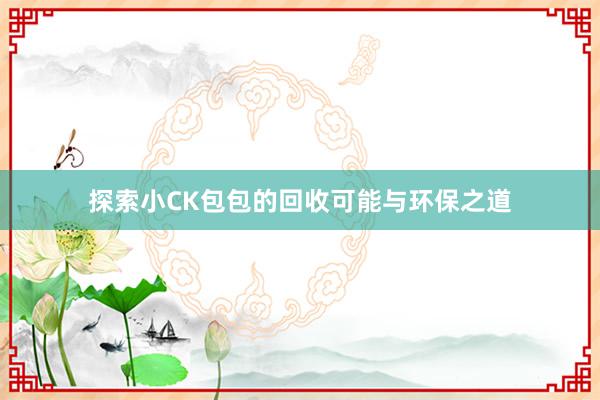 探索小CK包包的回收可能与环保之道